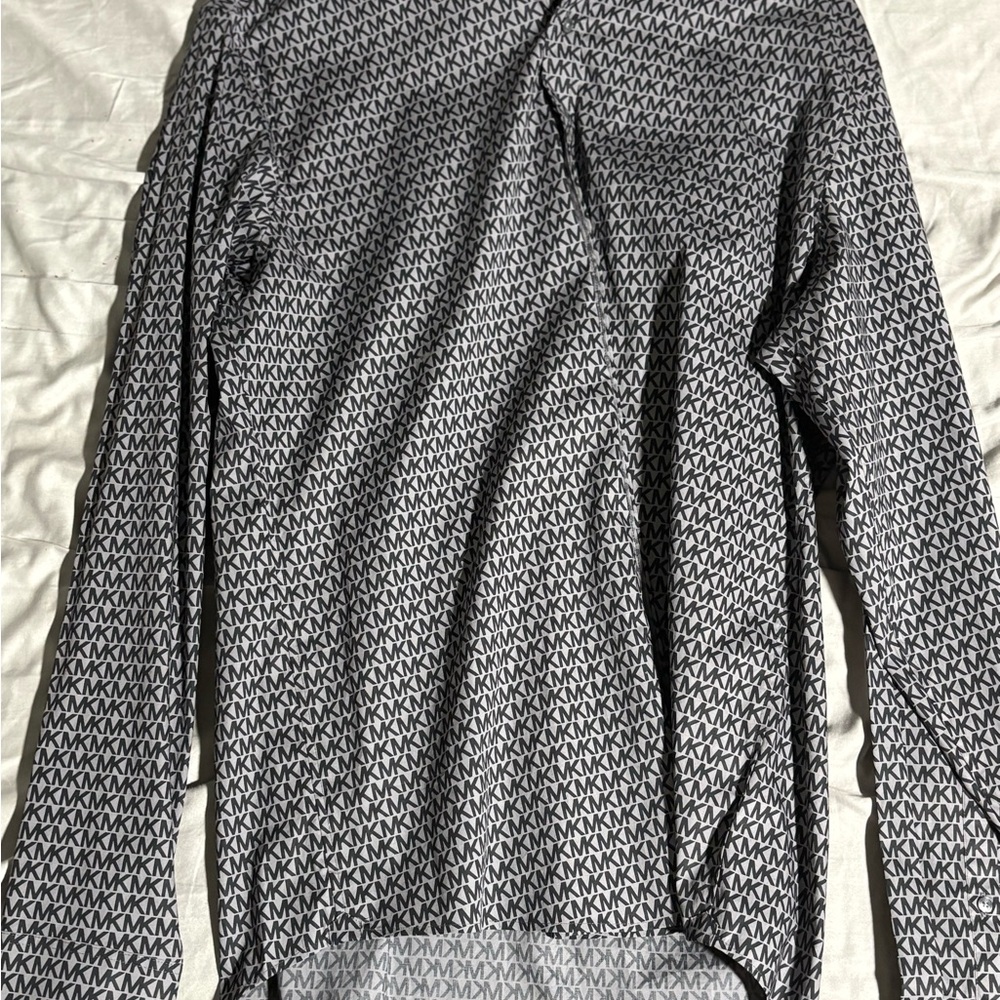 Michael Kors Black and White Patterned Shirt